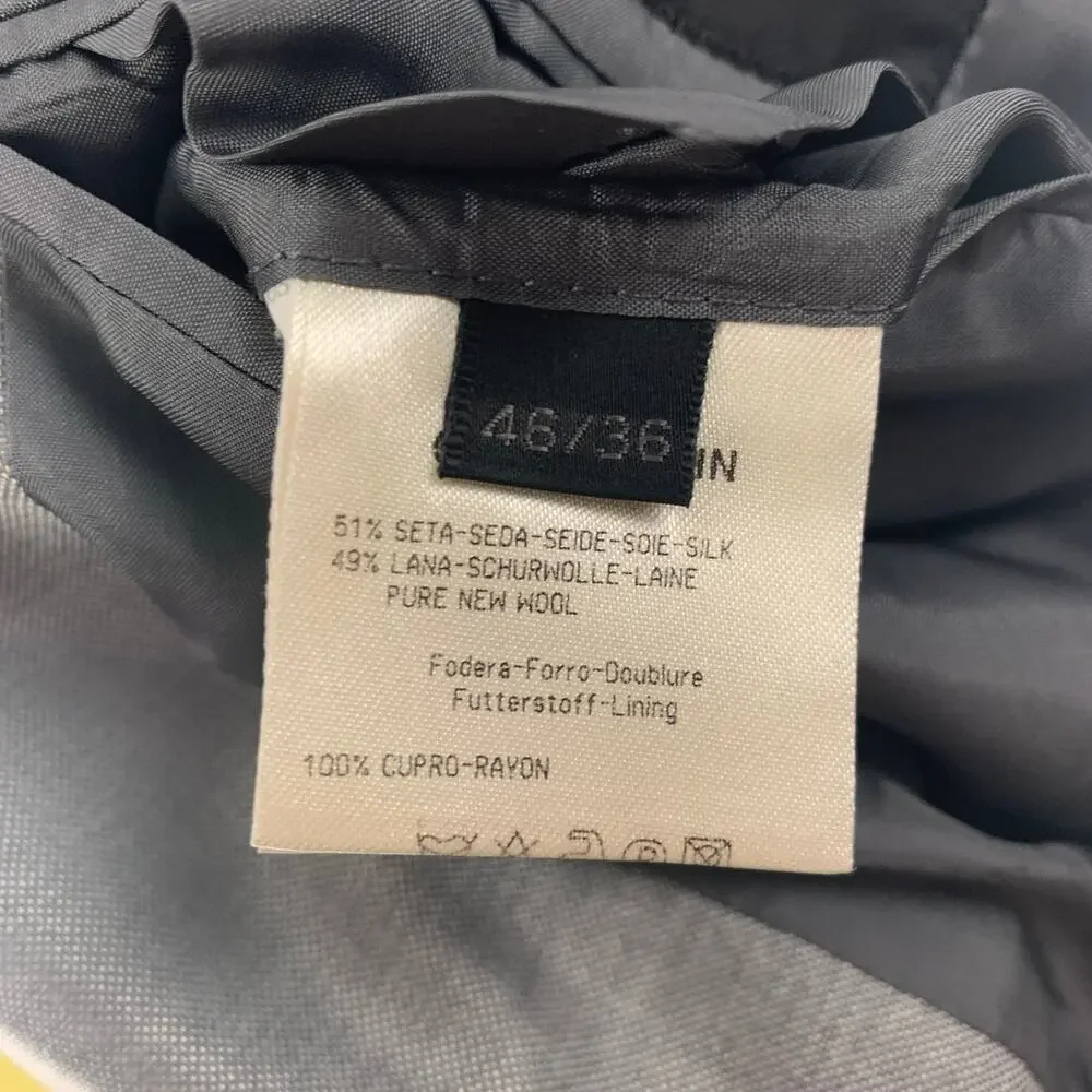 CALVIN KLEIN COLLECTION Size 36 Grey Notch Lapel Sport Coat